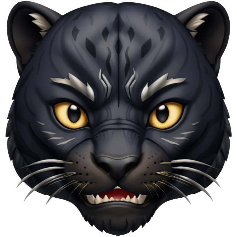 Black panther aggressive just the face emoji