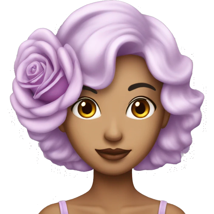 light purple rose coquette  emoji