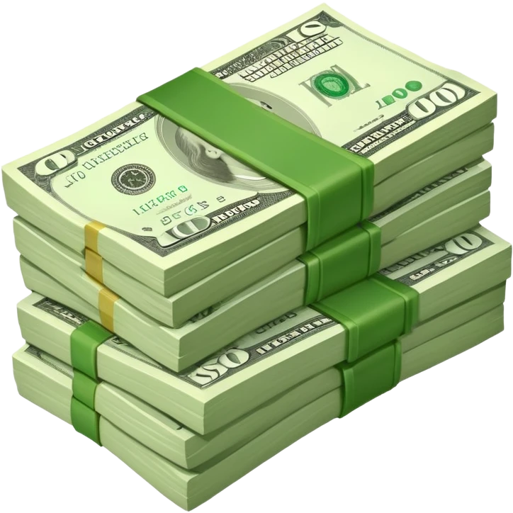 stack of money bills emoji