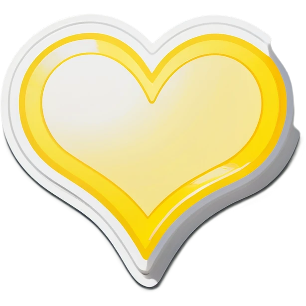 White and yellow heart with ring inside emoji