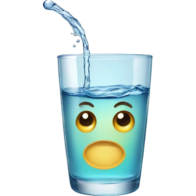 water in glass  emoji