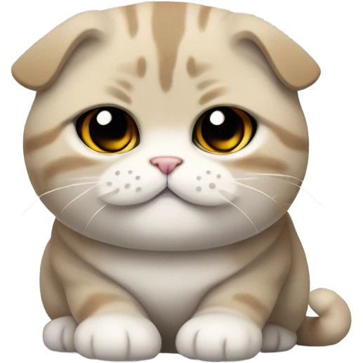 derpy scottish fold cat emoji