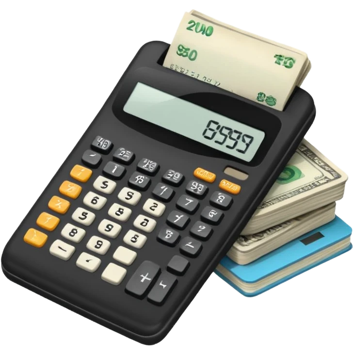 Stack of Bills + Calculator  emoji