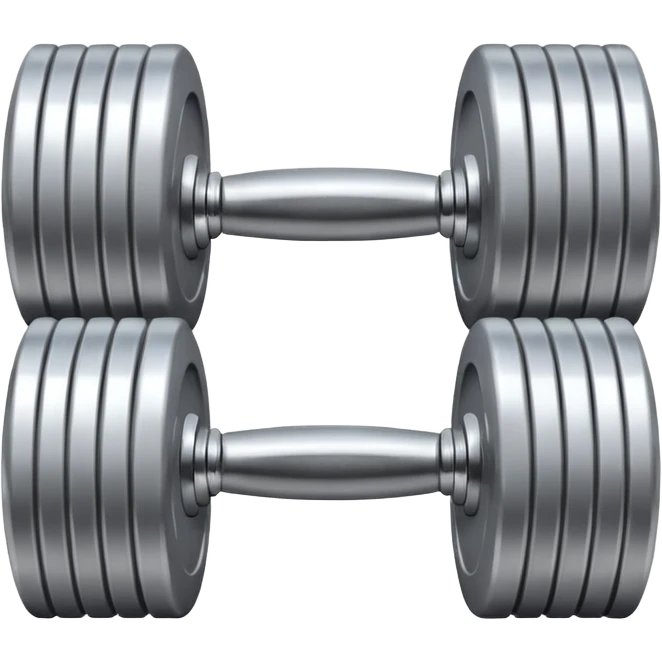 minimalist dumbbell emoji