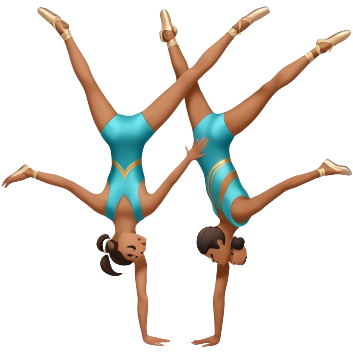 Icon for Sports Dance: a couple in competitive dance attire performing a synchronized dance with acrobatic lifts, dance shoes, rhythmic floor, and a competition backdrop. The icon should capture athleticism, technique, and precision in sports dance. Transparent background. emoji