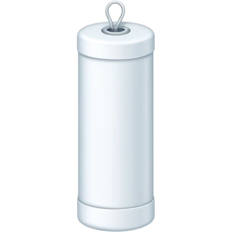 a white tampon with ridges and a string attached to the bottom emoji