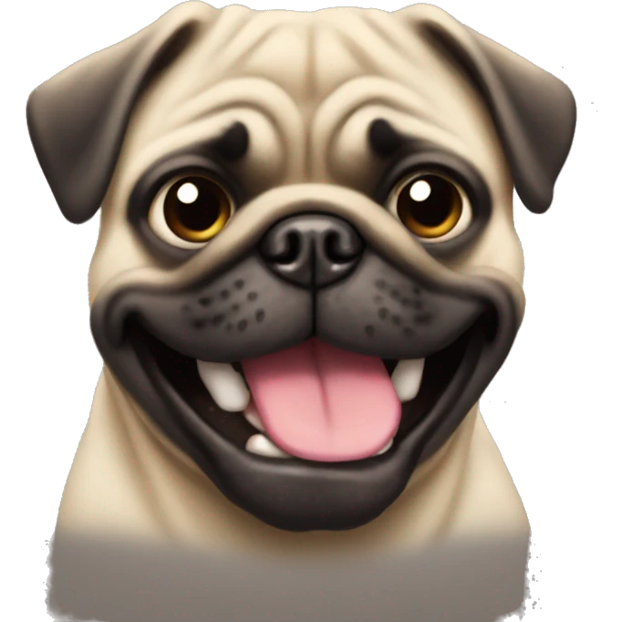 Old pug smile emoji