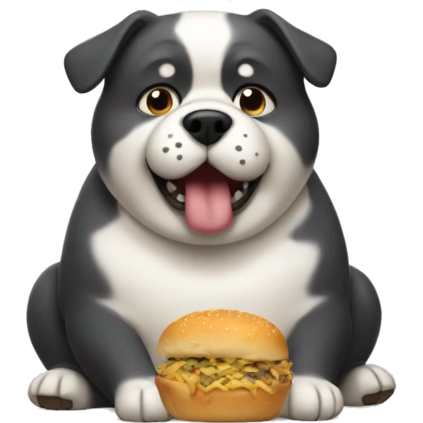Fat dog eating emoji