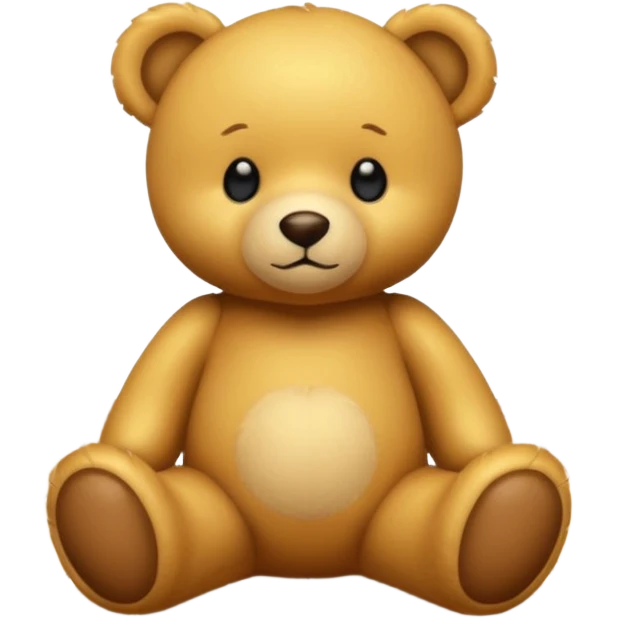 Golden teddy bear emoji