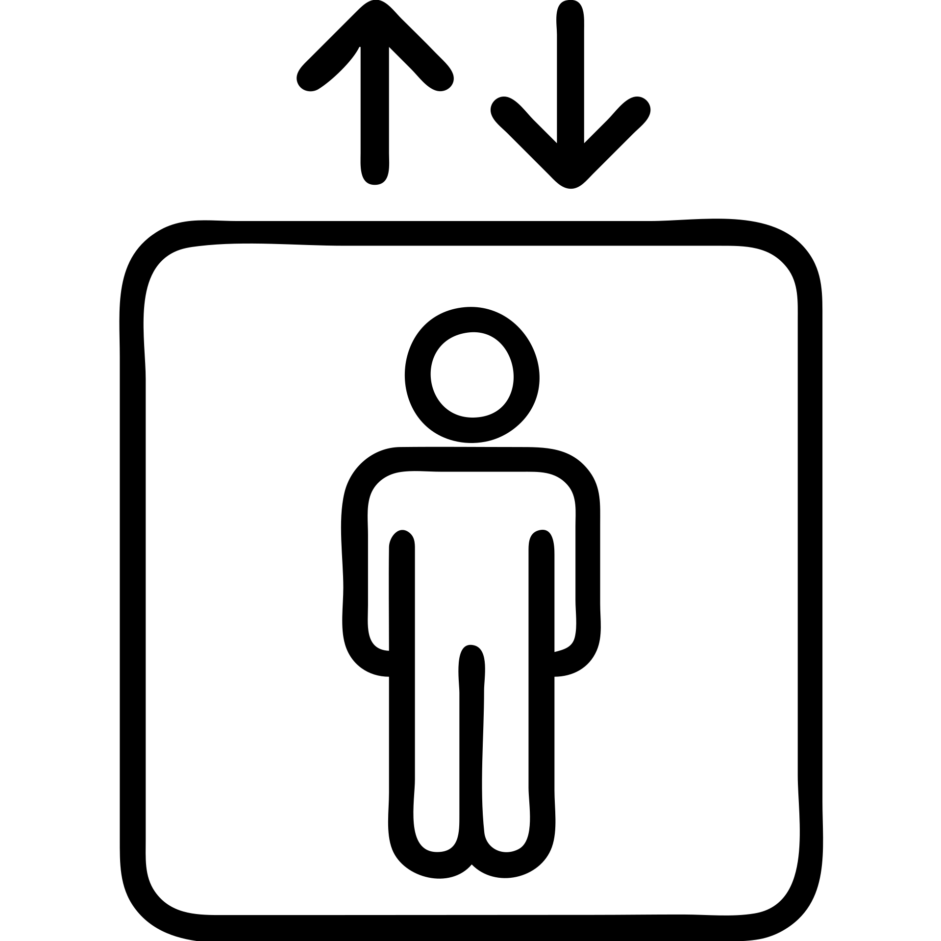 elevator icon with a person inside emoji