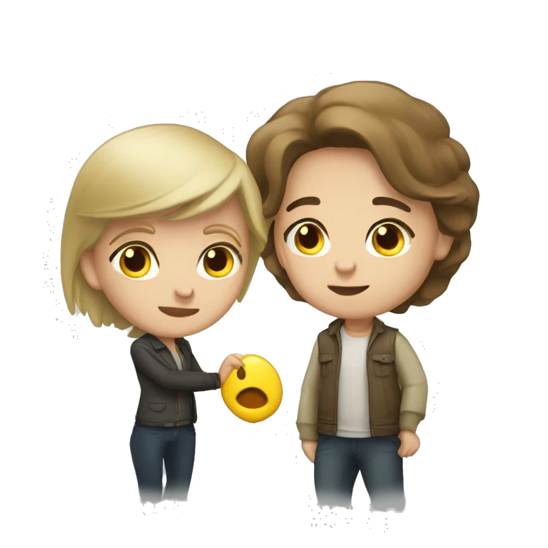девушка с светло русыми волосами  emoji
