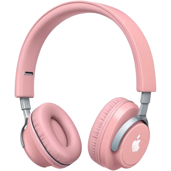 Casque bluetooth Apple rose pastel emoji