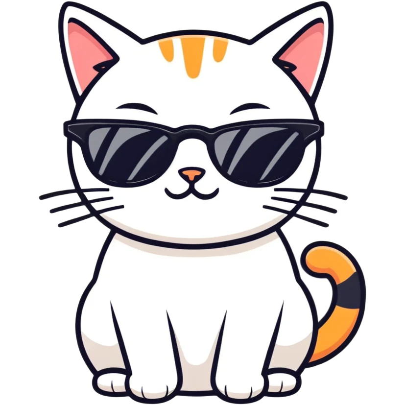 Cat with sunglasses emoji