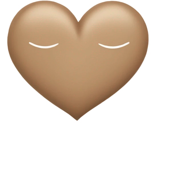 Pale brown heart emoji