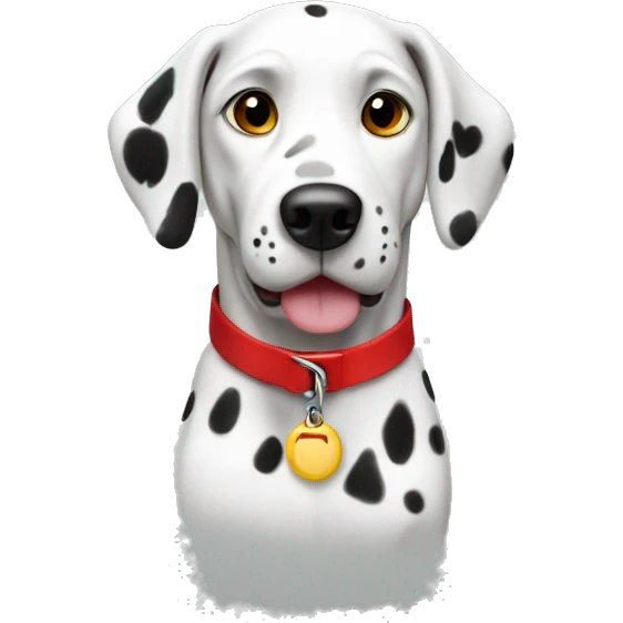 Dalmatian in a red collar  emoji