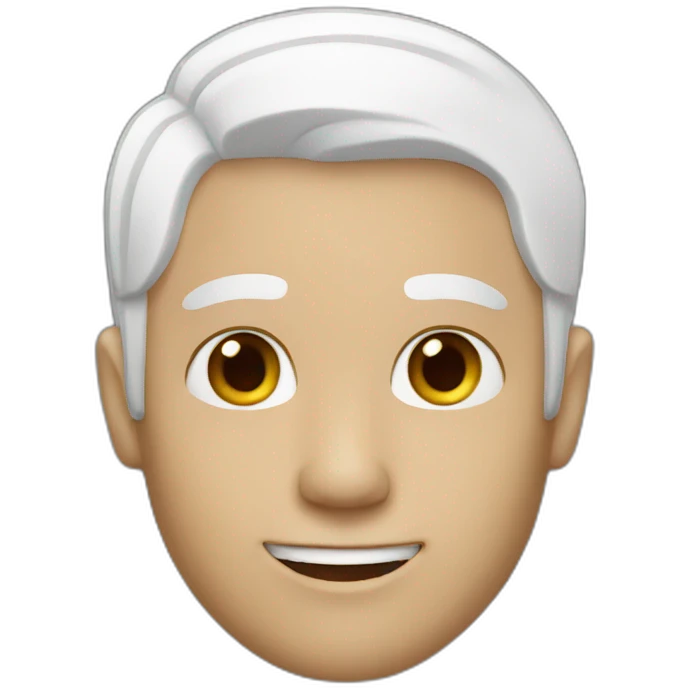 Guy white short hair emoji