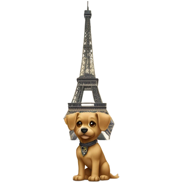 Griff stand infront of Eiffel tower  emoji