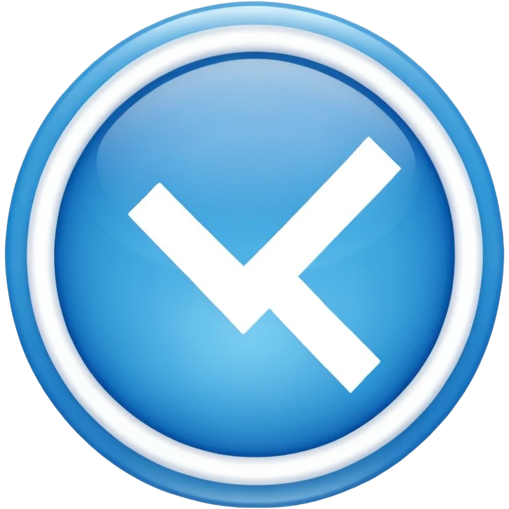 Un circulo celeste con una palomita blanca dentro un check emoji