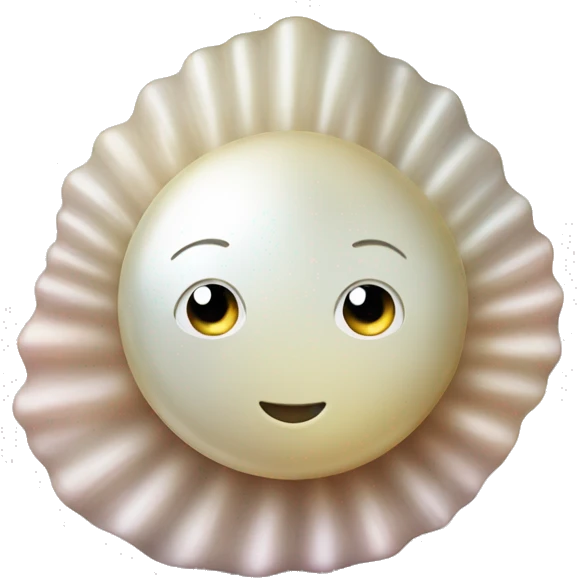 Pearl with shell emoji