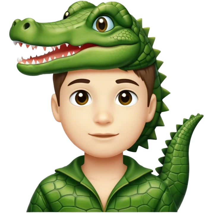 Vintage circus alligator boy emoji