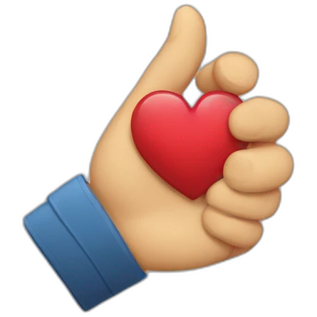 corazón mano emoji