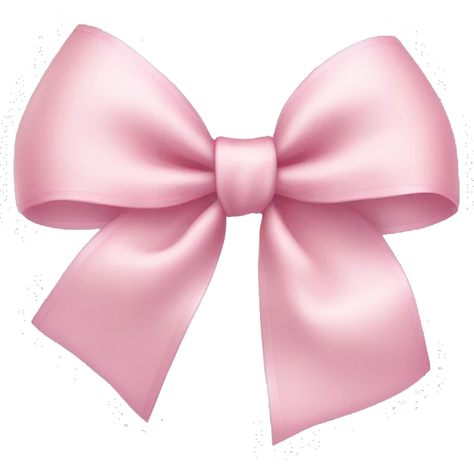 light pink ribbon bow emoji