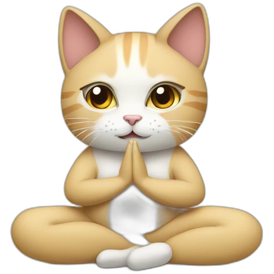 Yoga cat emoji