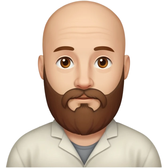 bald man with long brown beard emoji