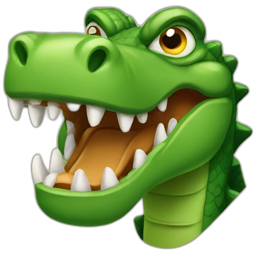Angry alligator emoji