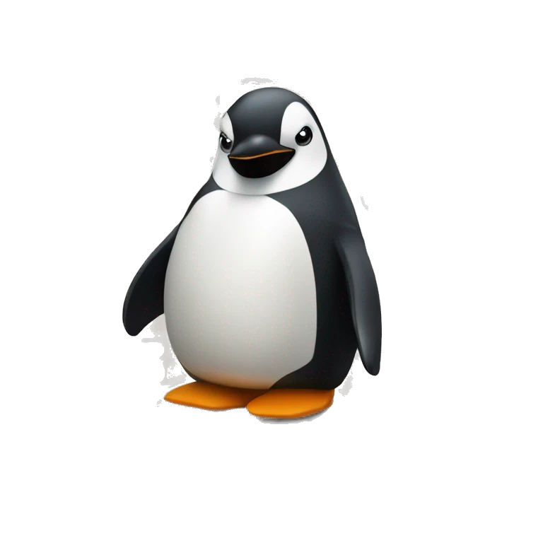 un pinguino gordo y enojado emoji