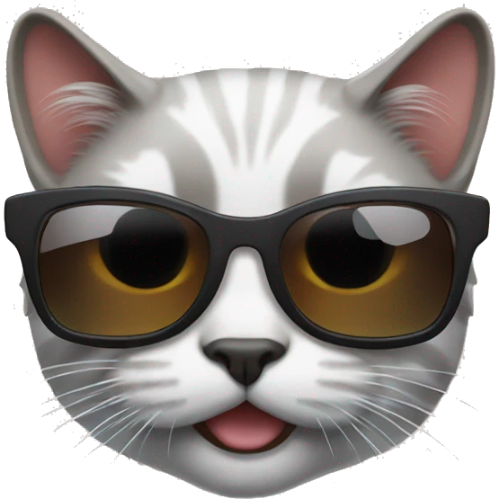 Cat with sunglasses emoji