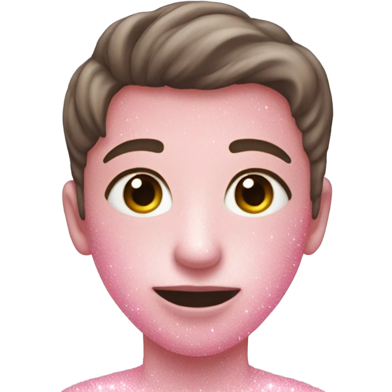 pastel pink sparkly heart no face emoji
