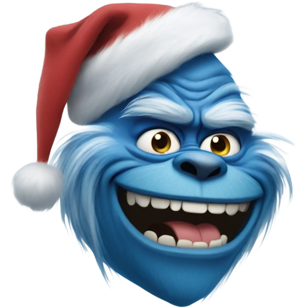 Blue Grinch emoji