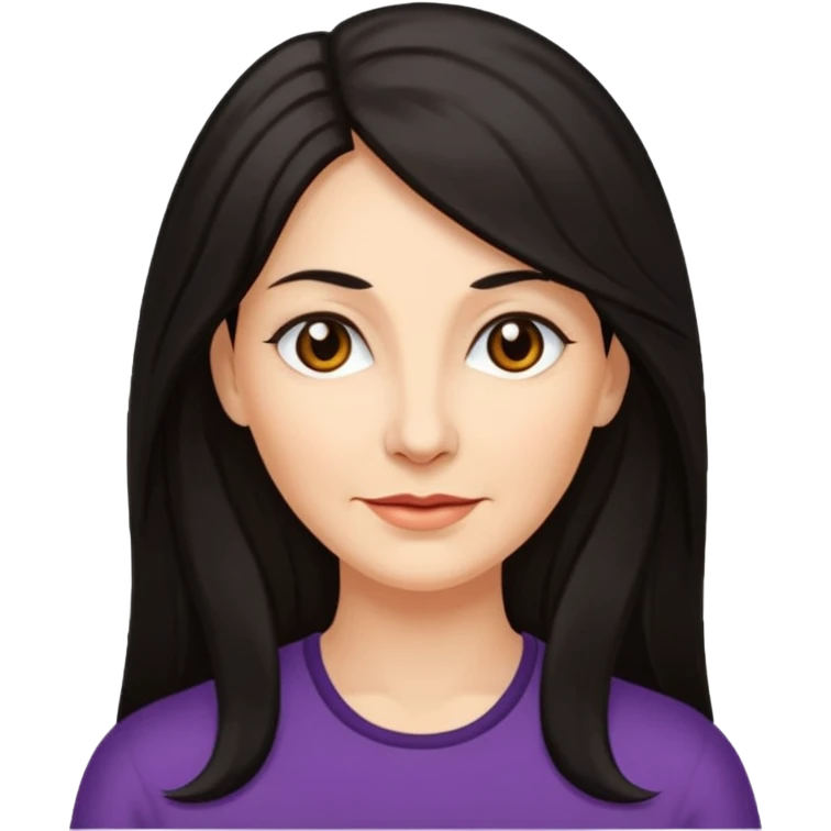 Mature woman with long dark hair emoji