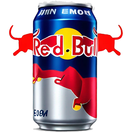Red Bull energy can emoji