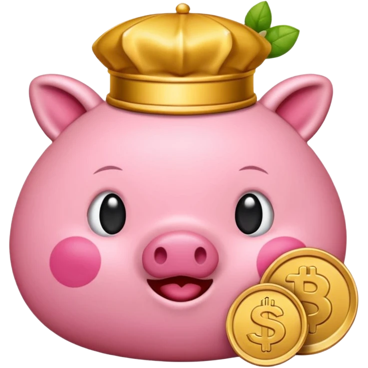 emoji de cochinito mientras se le cae las monedas emoji