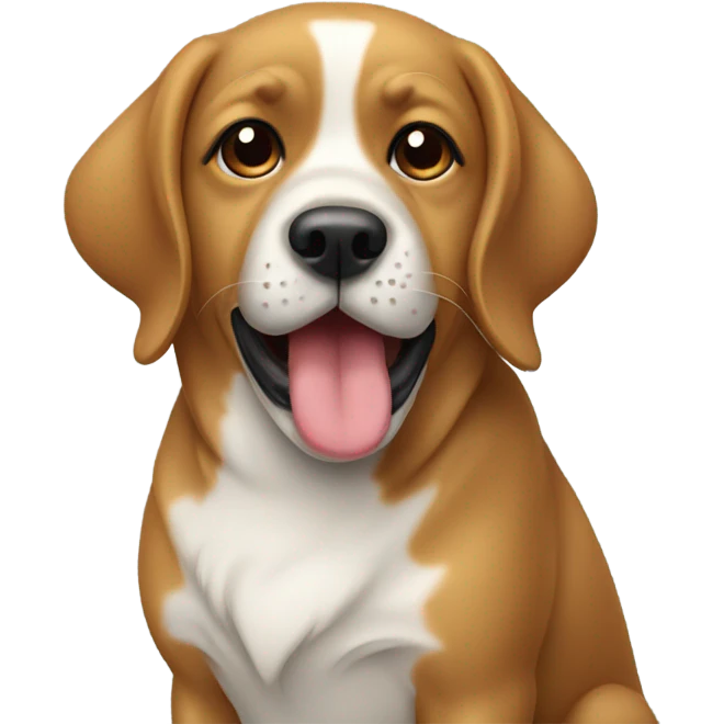 Dog licking tail emoji