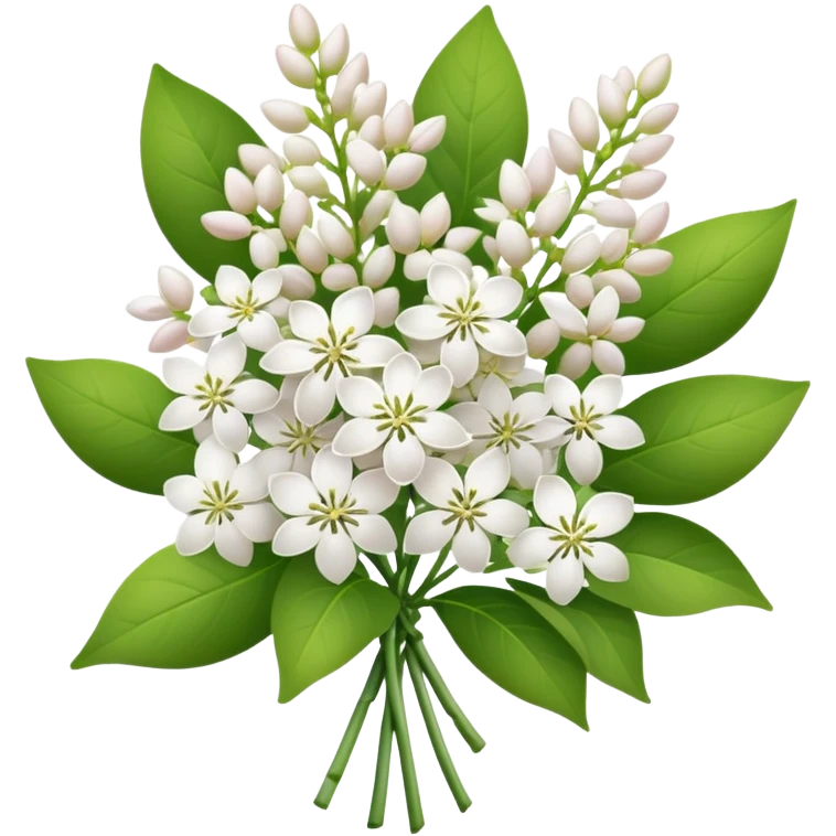 White lilac bouquet emoji