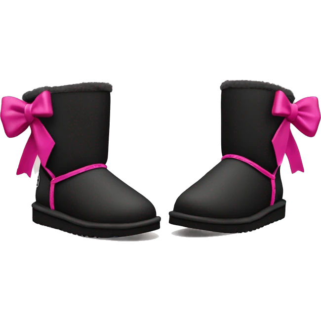 Coquette bow ugg boots emoji