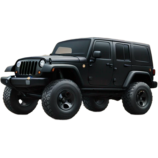 Black colour jeep  emoji