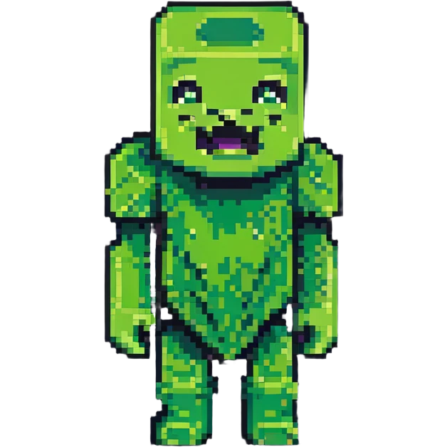 Minecraft Creeper in pixel art style emoji