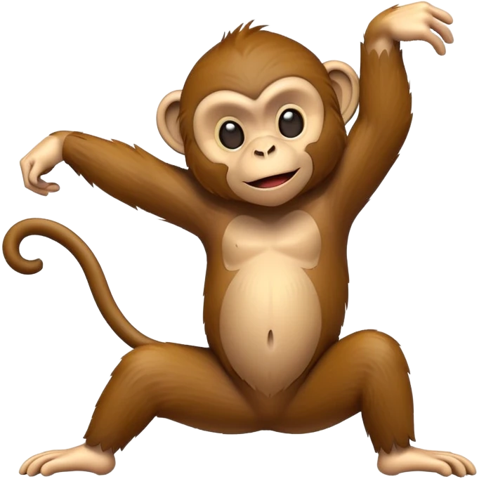 Monkey dabbing emoji