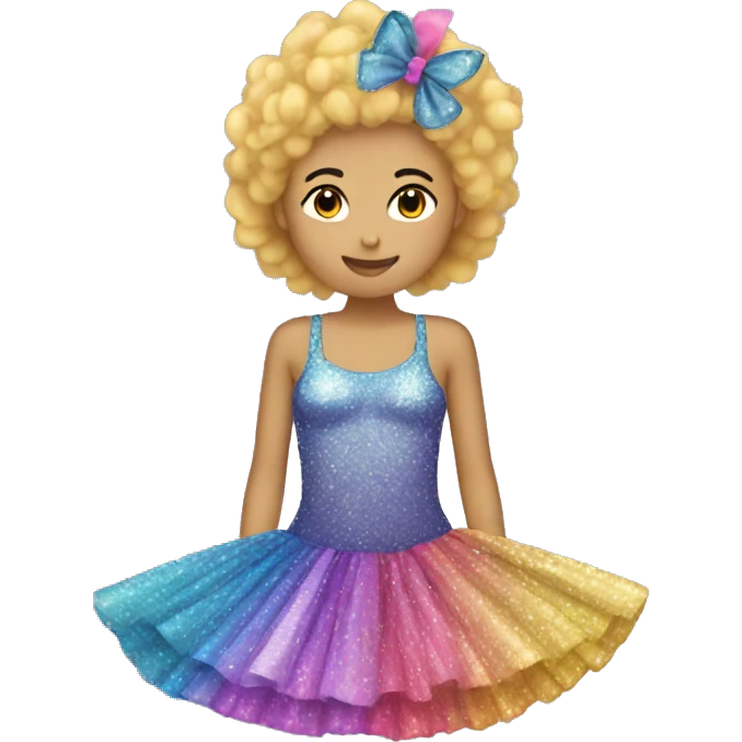 Colorful glitter tutu emoji