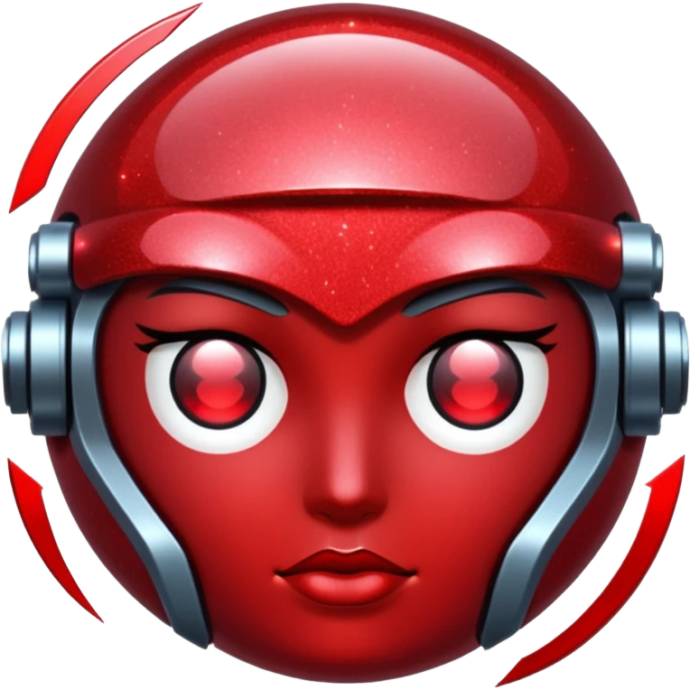 red glitter cyberpunk shine emoji