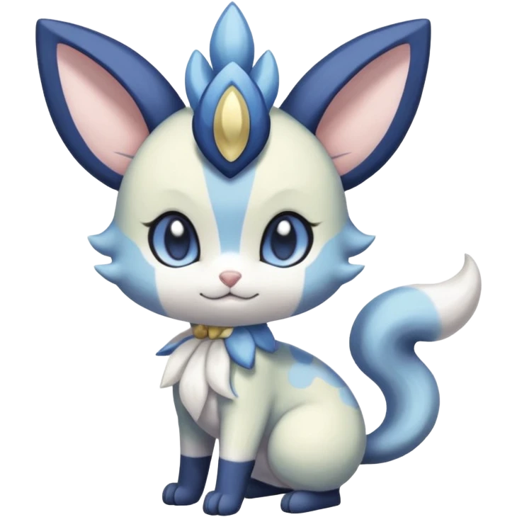 Pastel cute innocent Meowstic-Meloetta/Minccino-Delcatty-Pachirisu-fusion emoji