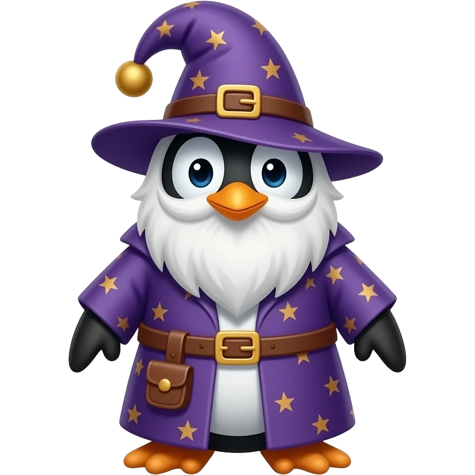 Penguin Wizard emoji