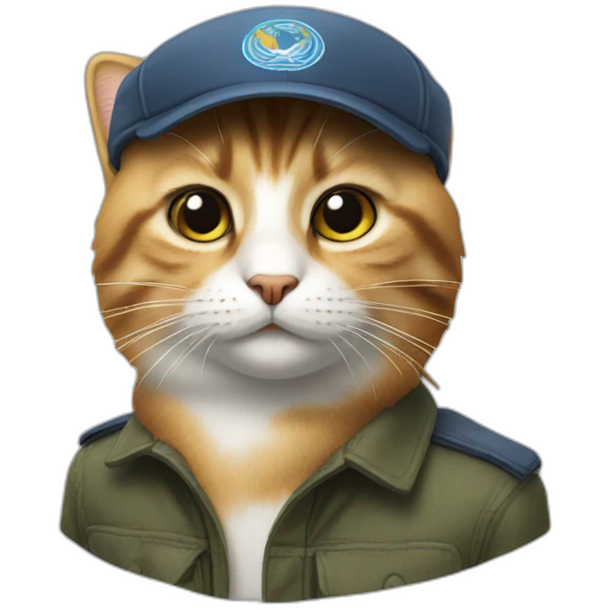 Un chat avec une casquette emoji