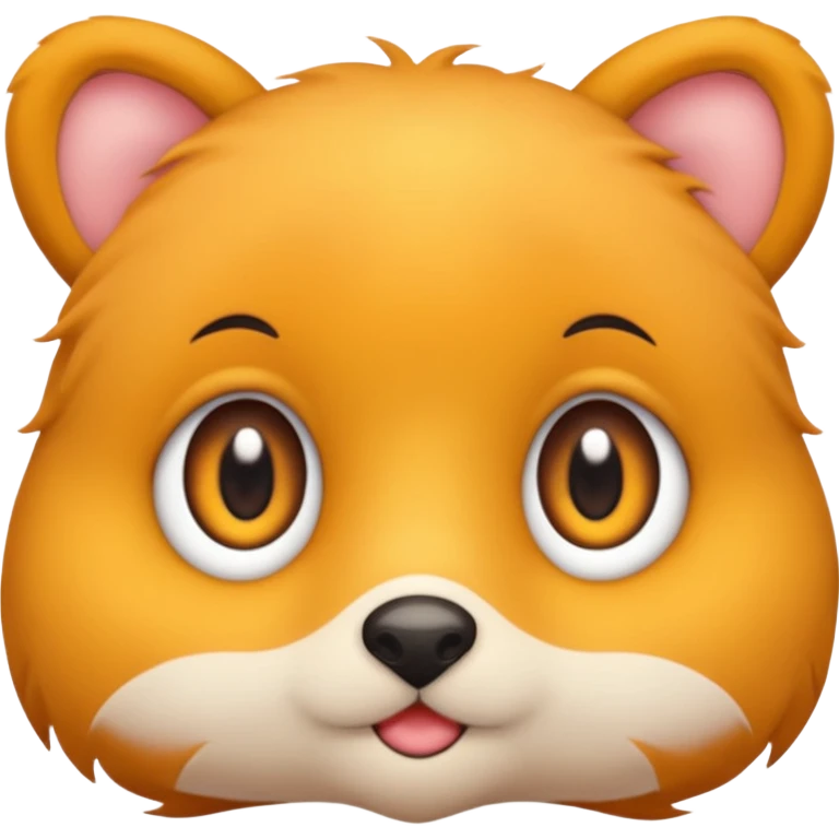 simple cute face, animal eyes, not person eyes emoji