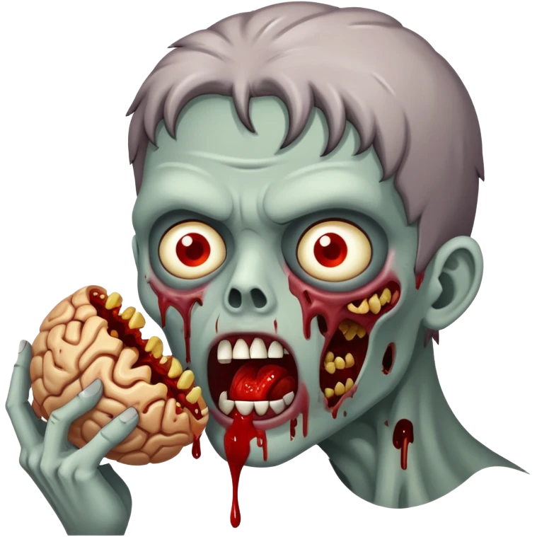 Zombie eating brains  emoji