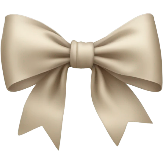 beige bow emoji